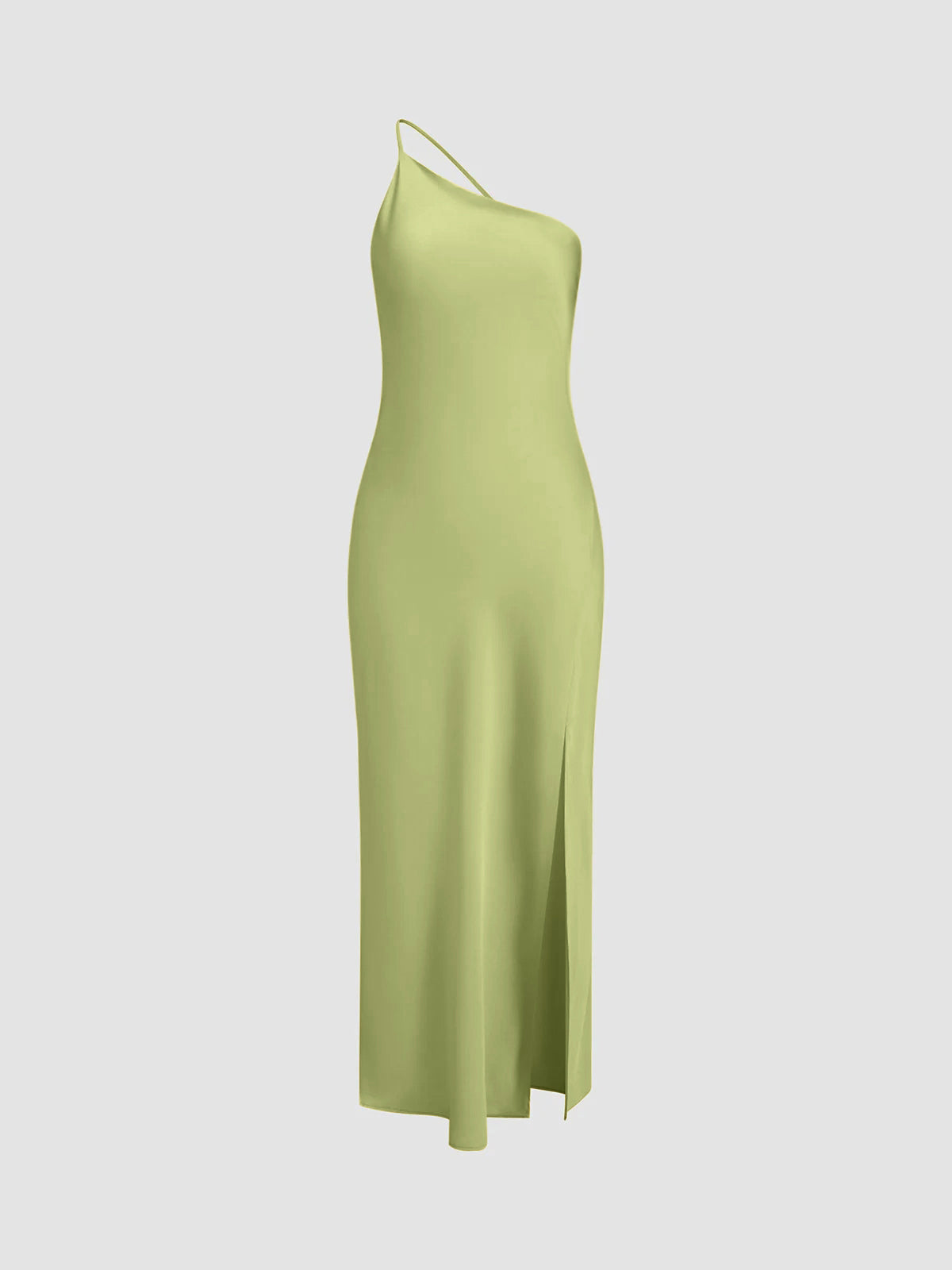 One Shoulder Backless Side Slit Maxi Dress