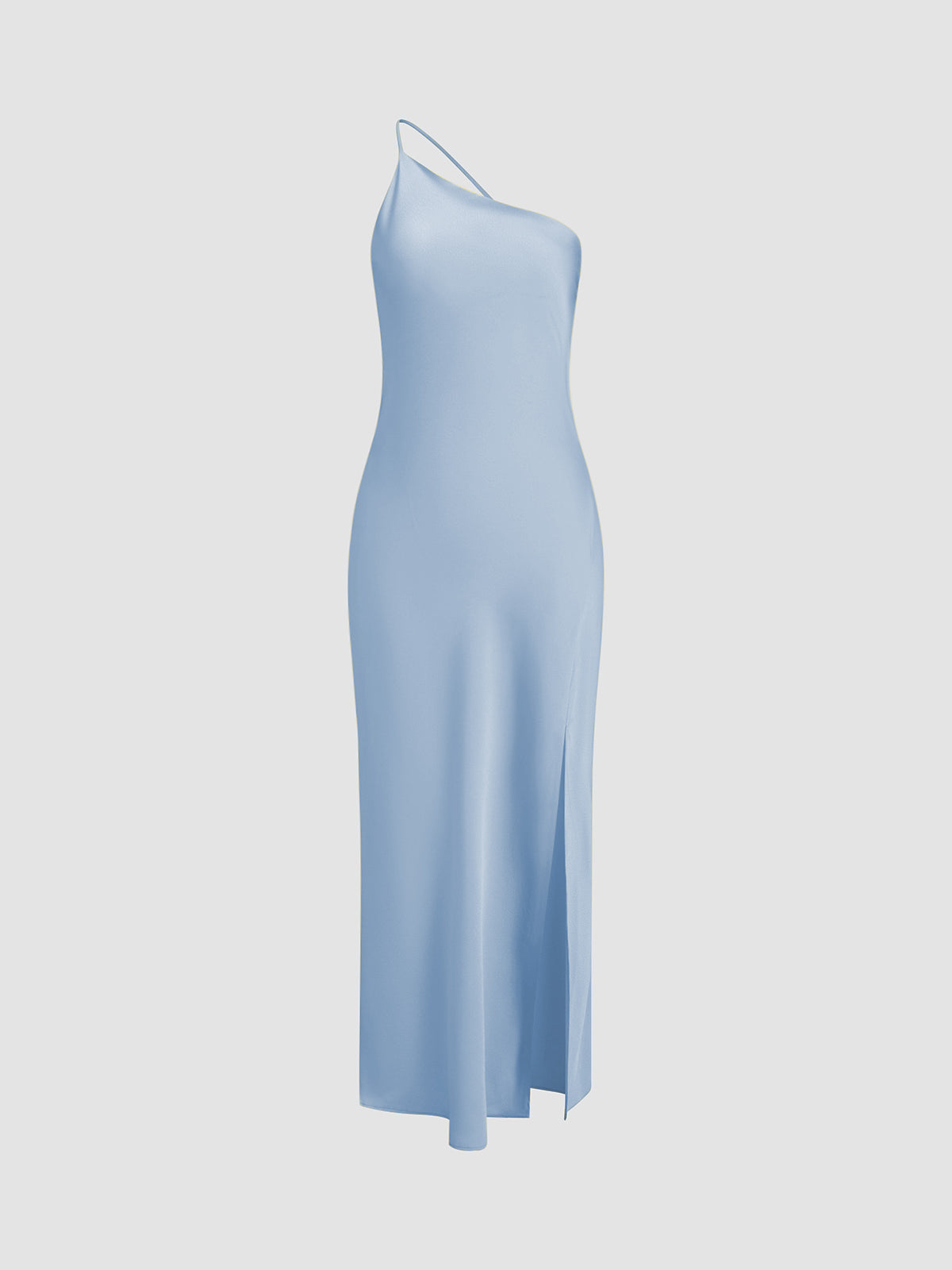 One Shoulder Backless Side Slit Maxi Dress