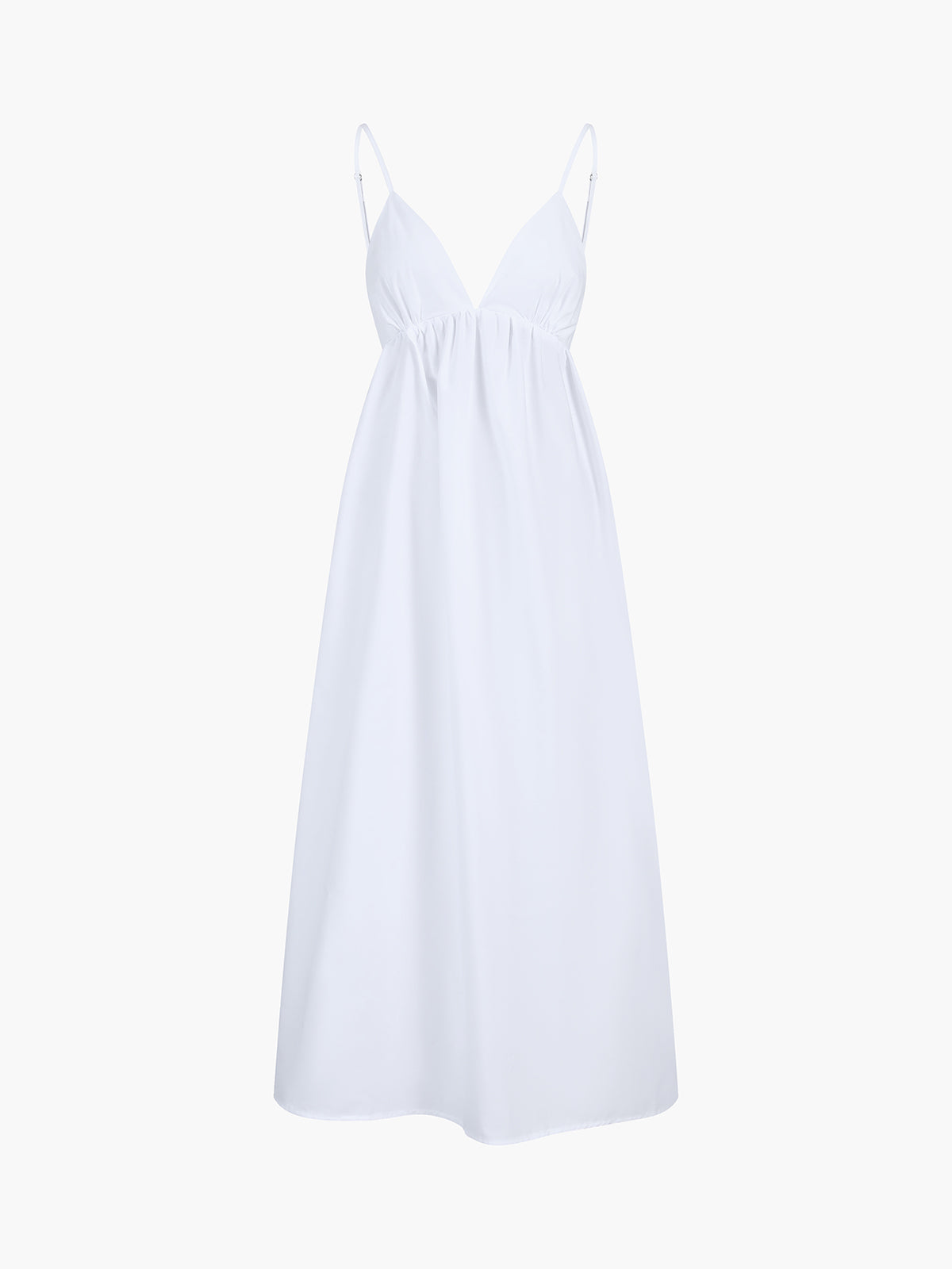 Backless Spaghetti Strap V Neck A Line Dress