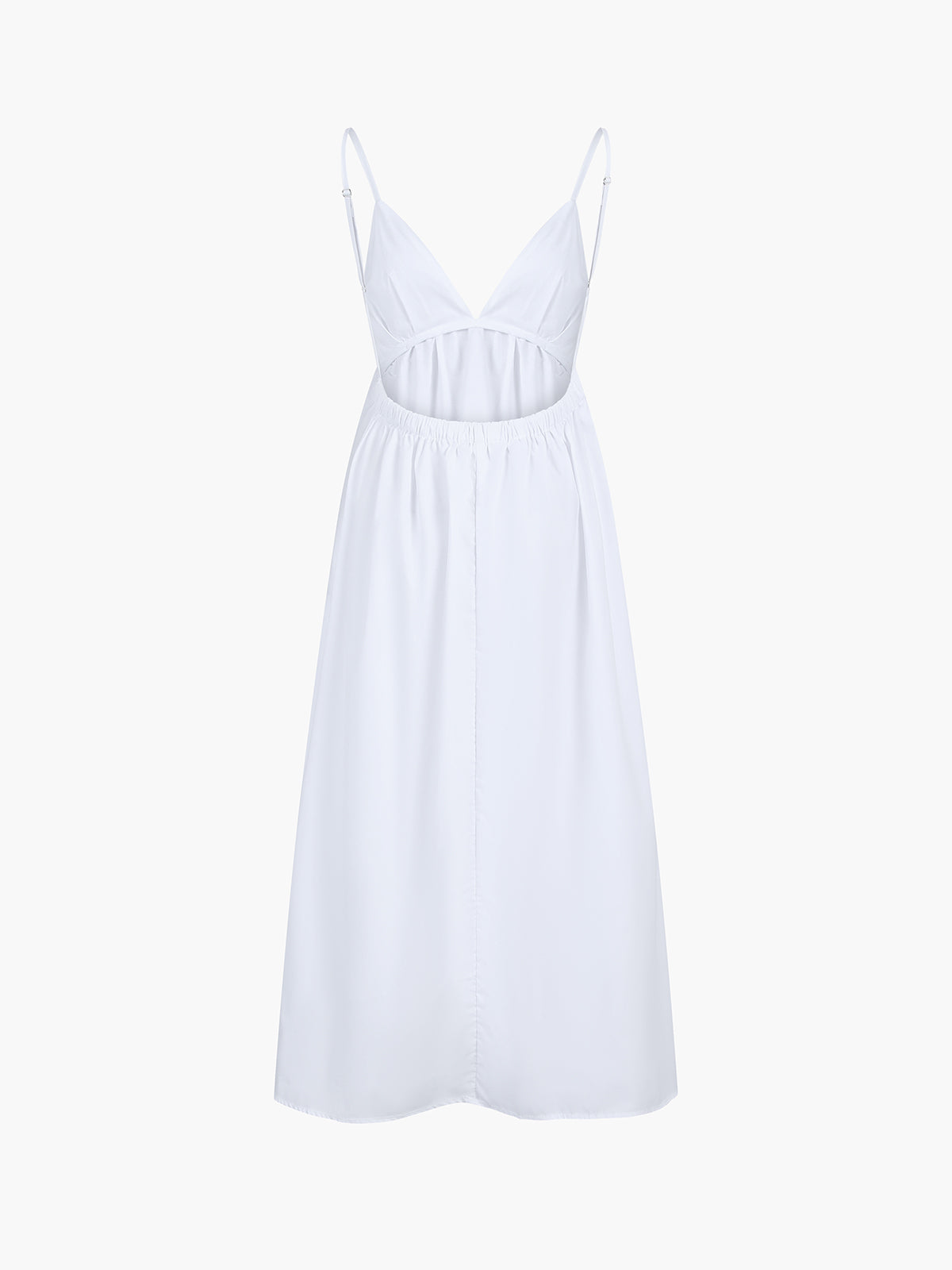 Backless Spaghetti Strap V Neck A Line Dress