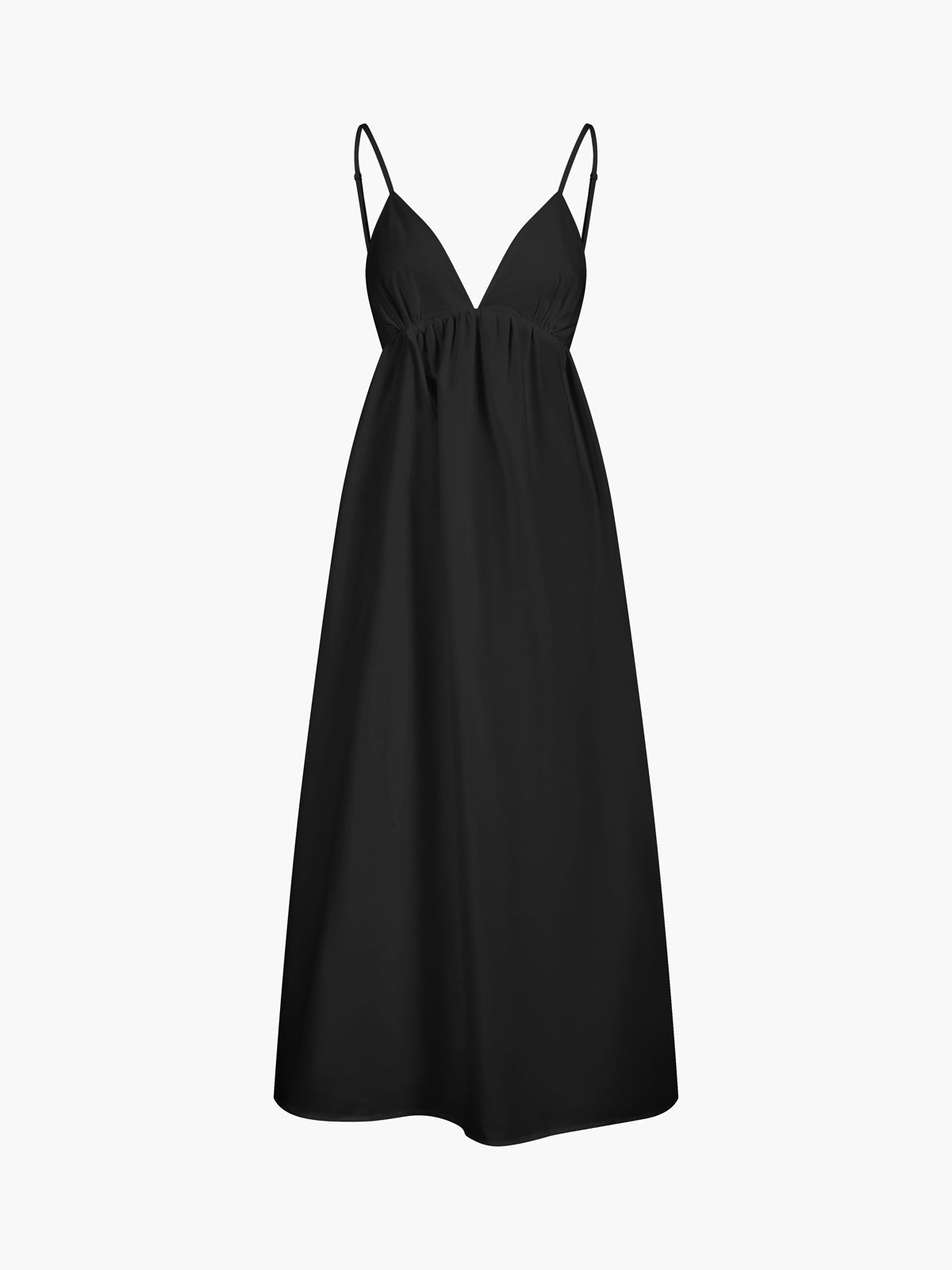 Backless Spaghetti Strap V Neck A Line Dress