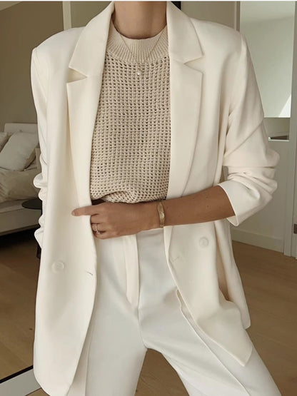 Open Knit Sleeveless Side Slit Crew Neck Top