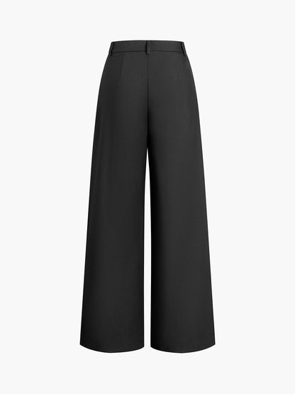 Straight Silhouette Darted Waist Full Length Trouser