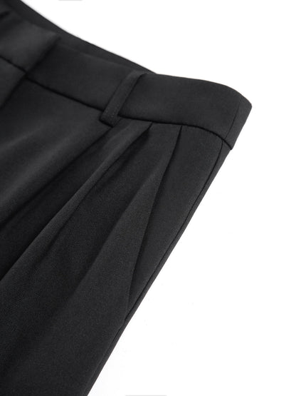 Straight Silhouette Darted Waist Full Length Trouser