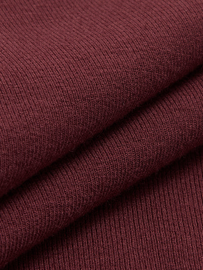 Crossover Drape Long Sleeve Fitted Top