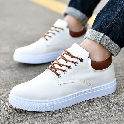 Men's Lace-Up Low-Top Canvas Sneakers