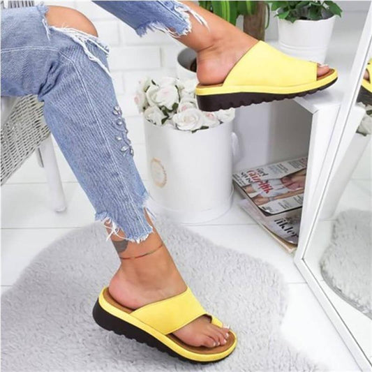 Asymmetrical Cutout Open Backless Ridged Platform Sandals