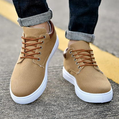 Men's Lace-Up Low-Top Canvas Sneakers