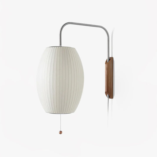 Cylindrical Ribbed Shade Wall Lamp