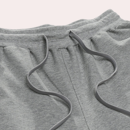 Drawstring Elastic Waist Straight Trouser