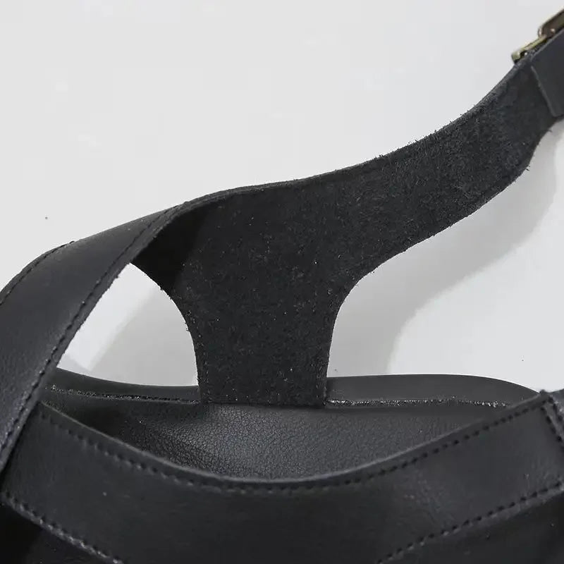 Strappy Ankle Buckle Flat Sole Sandals