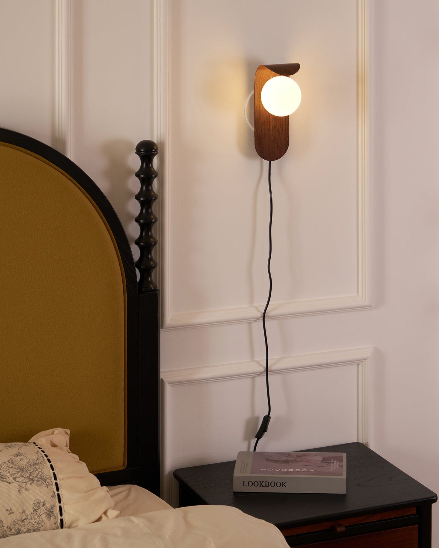 Floating Orb Arched Wall Lamp