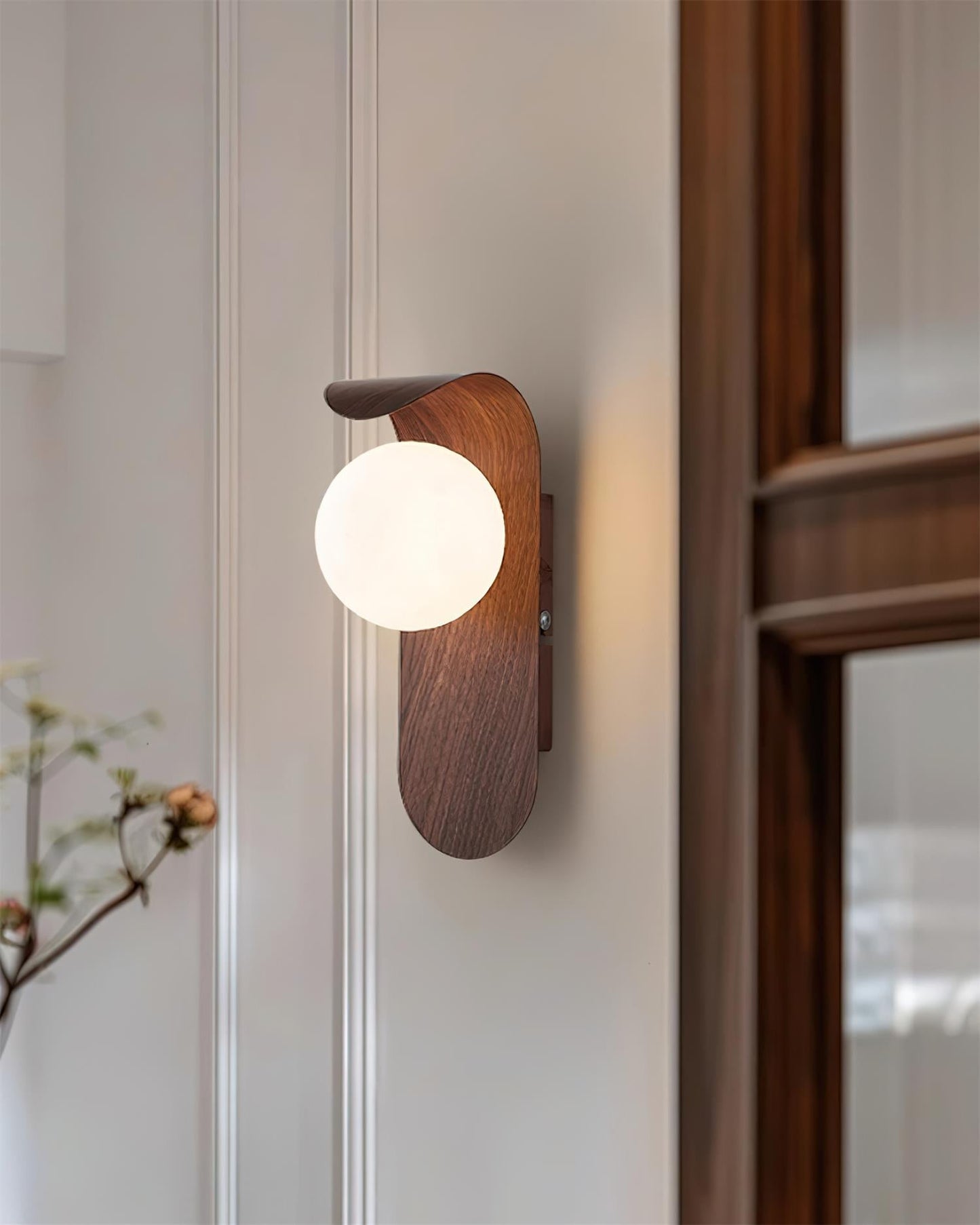 Floating Orb Arched Wall Lamp