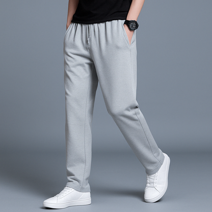 Drawstring Elastic Waist Straight Trouser