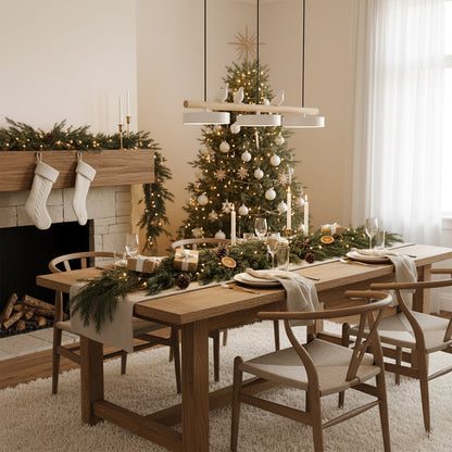 Parallel Beam Pendant Lamp with Bird Figures