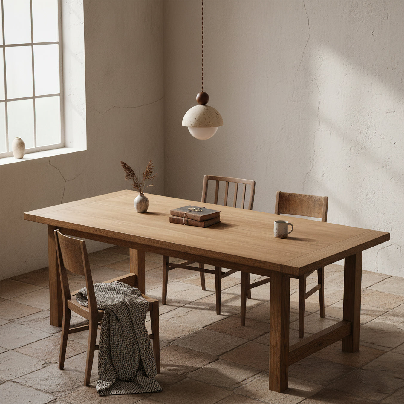 Dome Shade Pendant Light with Spherical Bulb