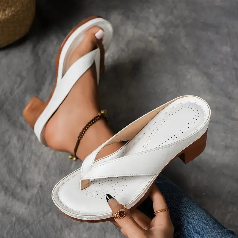 Open Back Wedged Sandals