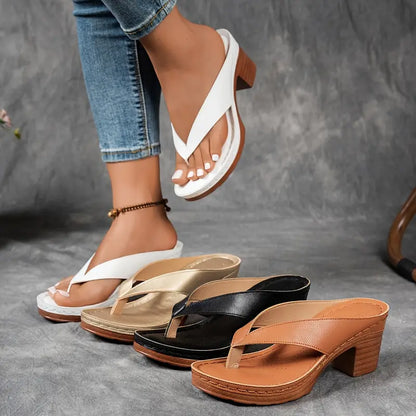 Open Back Wedged Sandals