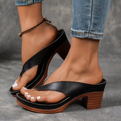 Open Back Wedged Sandals