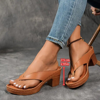 Open Back Wedged Sandals