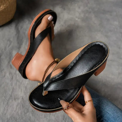 Open Back Wedged Sandals