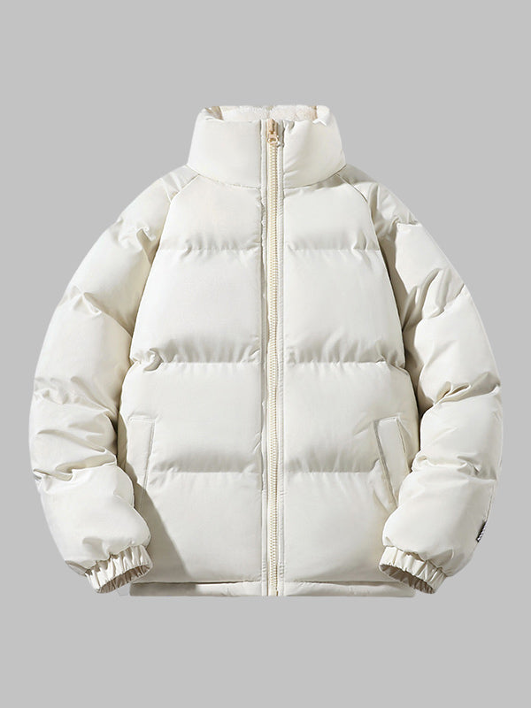 Stand Collar Puffer Jacket For Men
