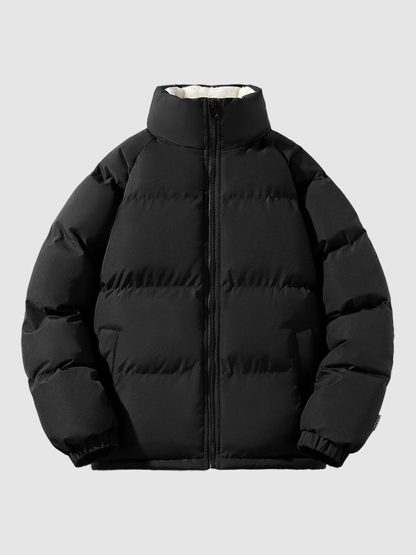 Stand Collar Puffer Jacket For Men