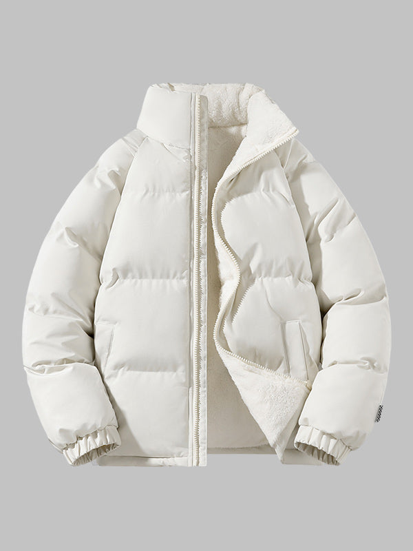 Stand Collar Puffer Jacket For Men