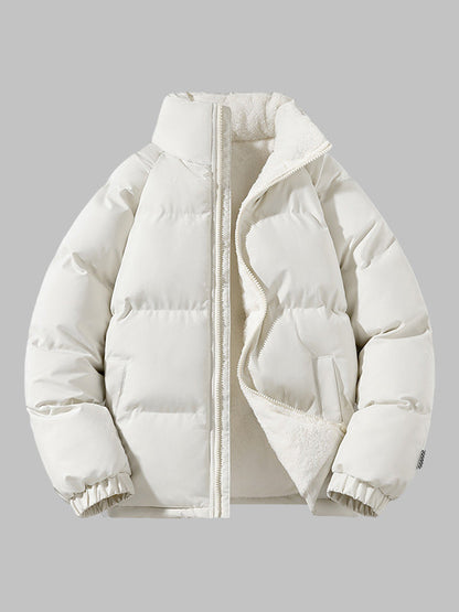 Stand Collar Puffer Jacket For Men