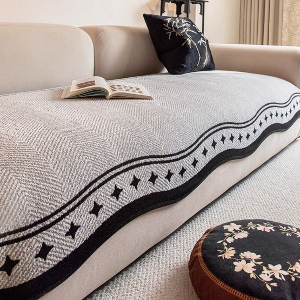 Herringbone Pattern Sofa Cover