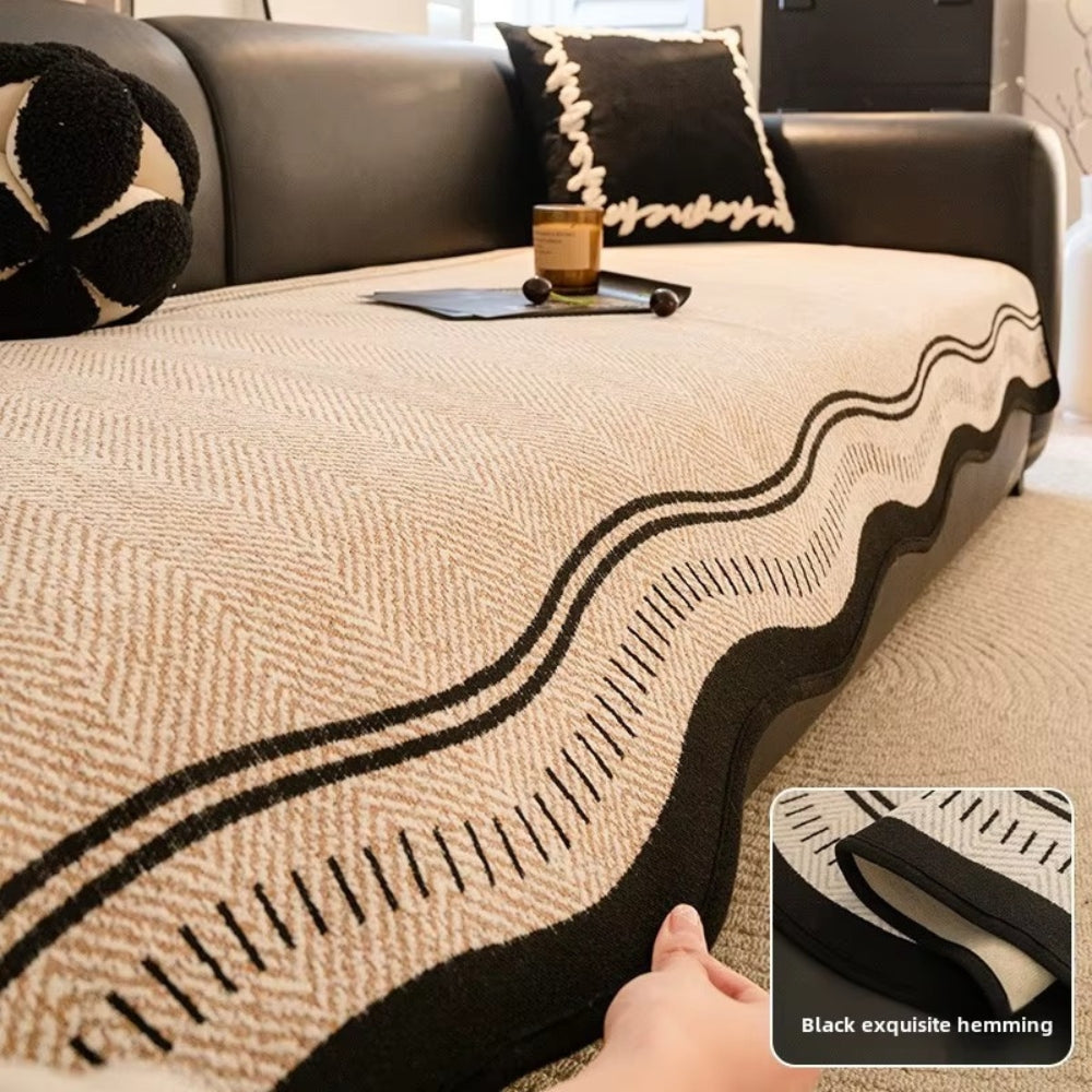 Herringbone Pattern Sofa Cover