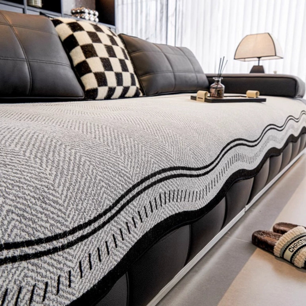 Herringbone Pattern Sofa Cover
