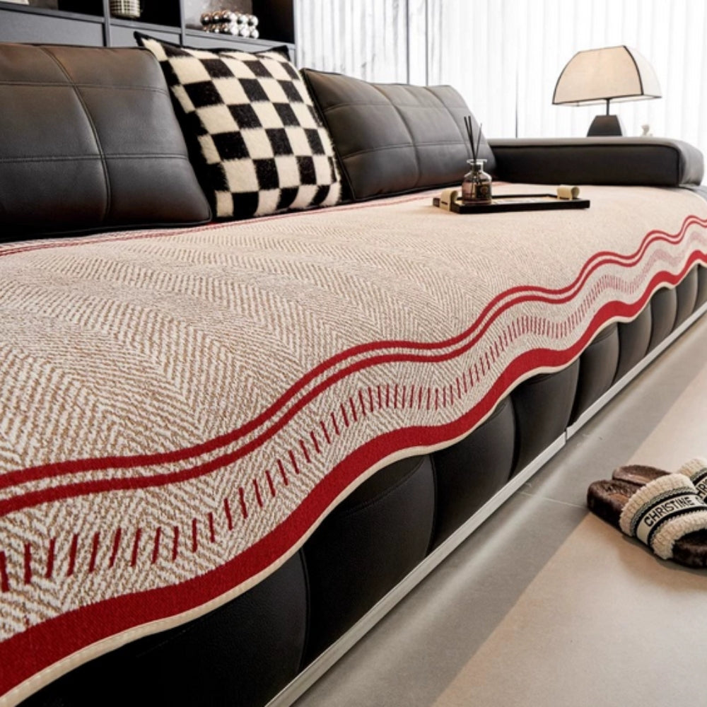 Herringbone Pattern Sofa Cover