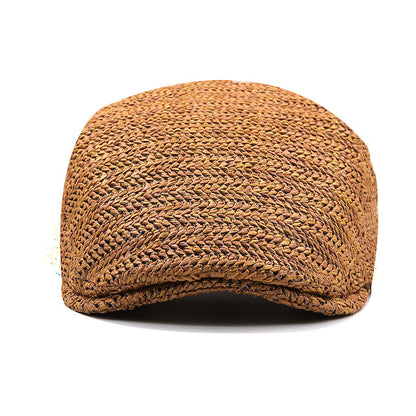 Woven Patterned Flat Buckled Cap