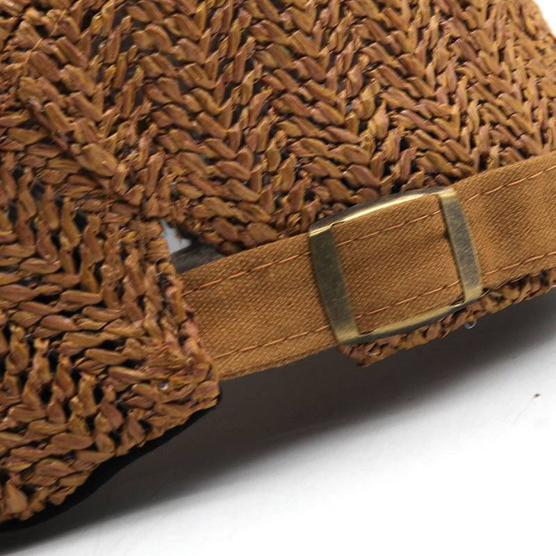 Woven Patterned Flat Buckled Cap