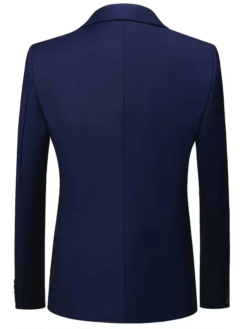 Slim Fit Notched Lapel Three Piece Suit Set