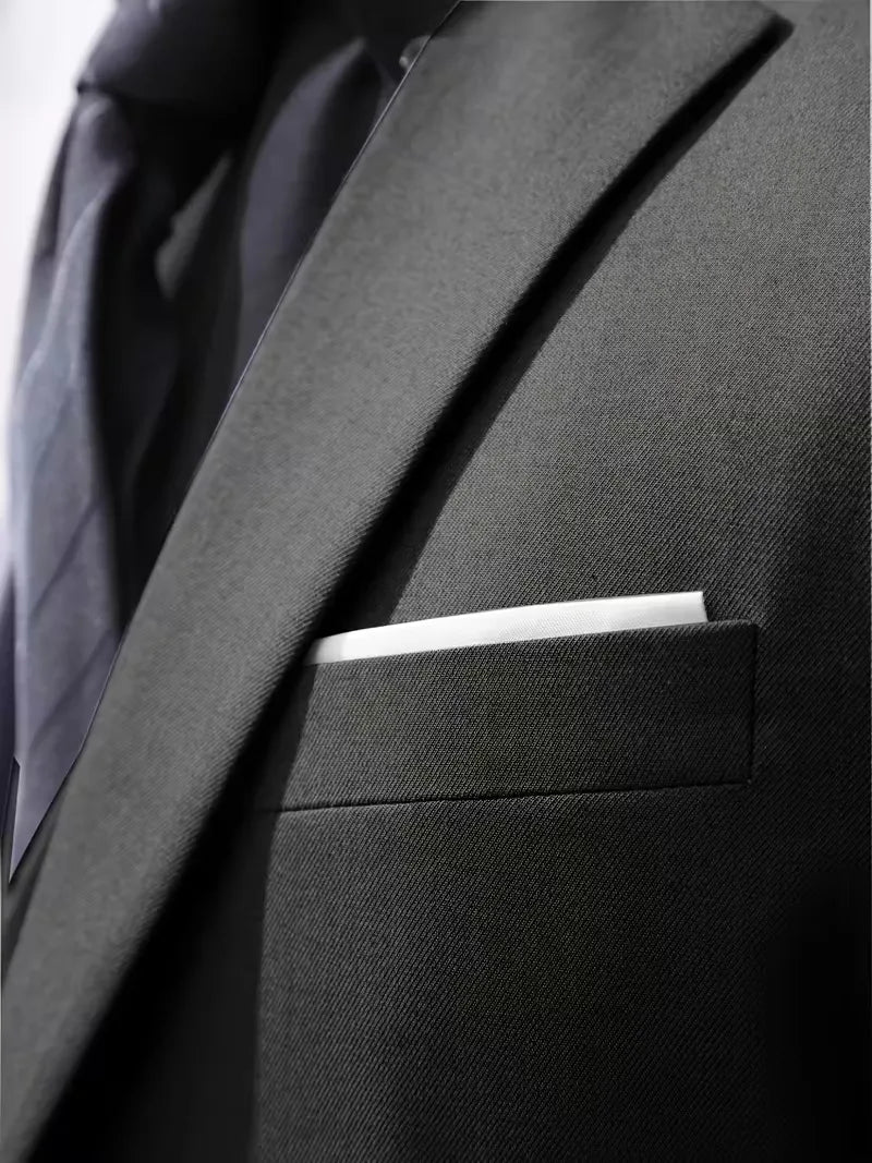 Slim Fit Notched Lapel Three Piece Suit Set