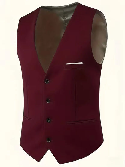 Slim Fit Notched Lapel Three Piece Suit Set