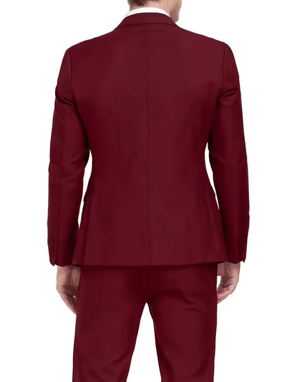 Slim Fit Notched Lapel Three Piece Suit Set