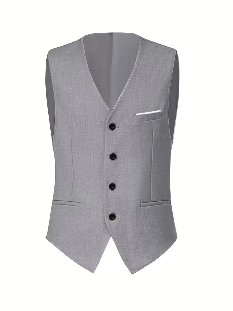 Slim Fit Notched Lapel Three Piece Suit Set