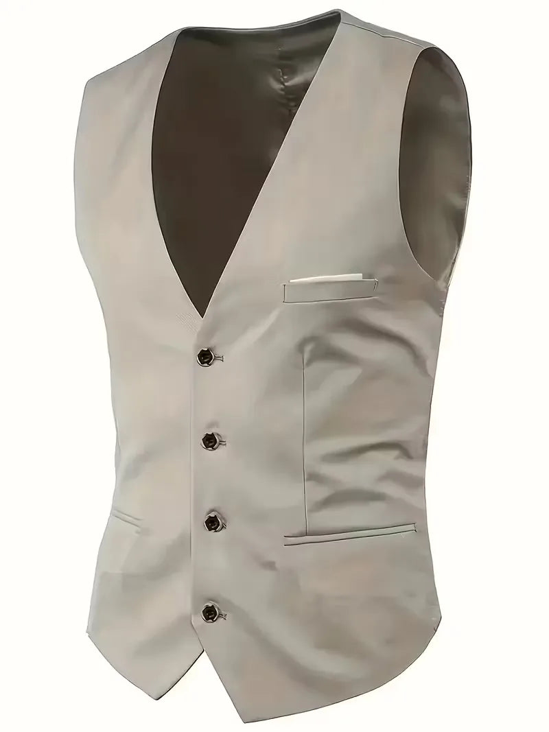 Slim Fit Notched Lapel Three Piece Suit Set