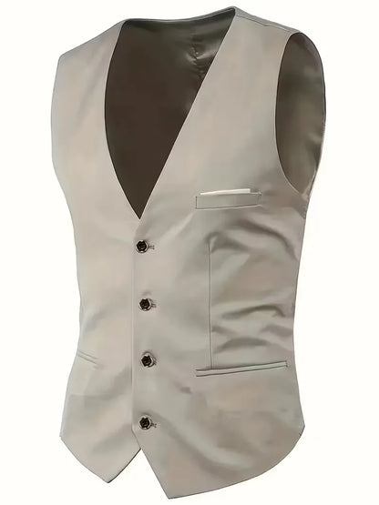 Slim Fit Notched Lapel Three Piece Suit Set