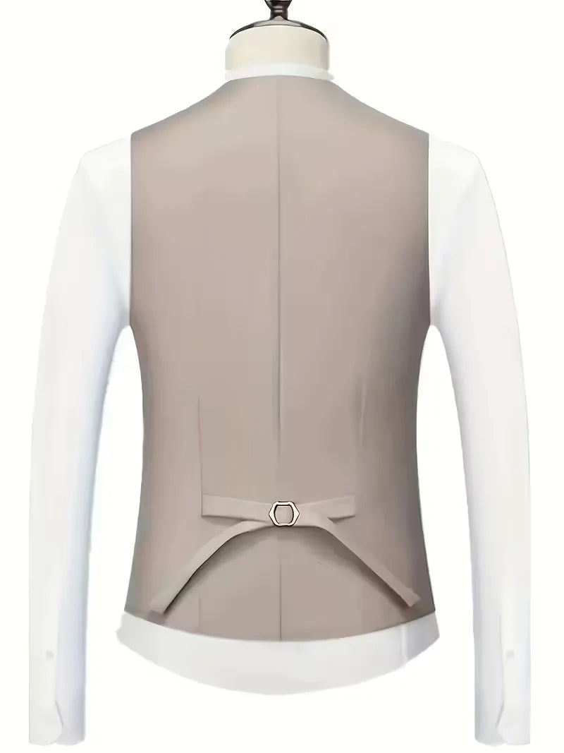 Slim Fit Notched Lapel Three Piece Suit Set