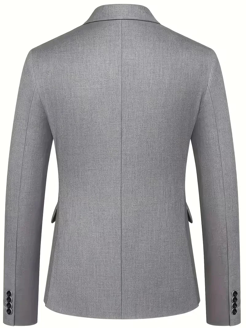 Slim Fit Notched Lapel Three Piece Suit Set