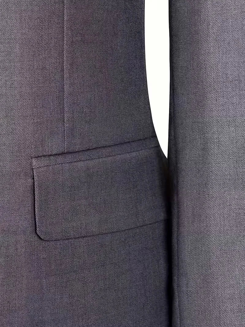 Slim Fit Notched Lapel Three Piece Suit Set
