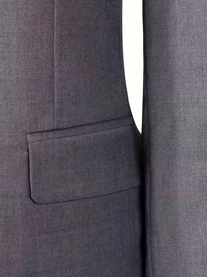Slim Fit Notched Lapel Three Piece Suit Set