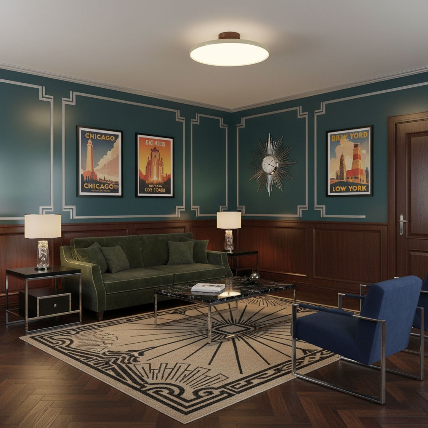 Ceiling Lamp with Adjustable Head