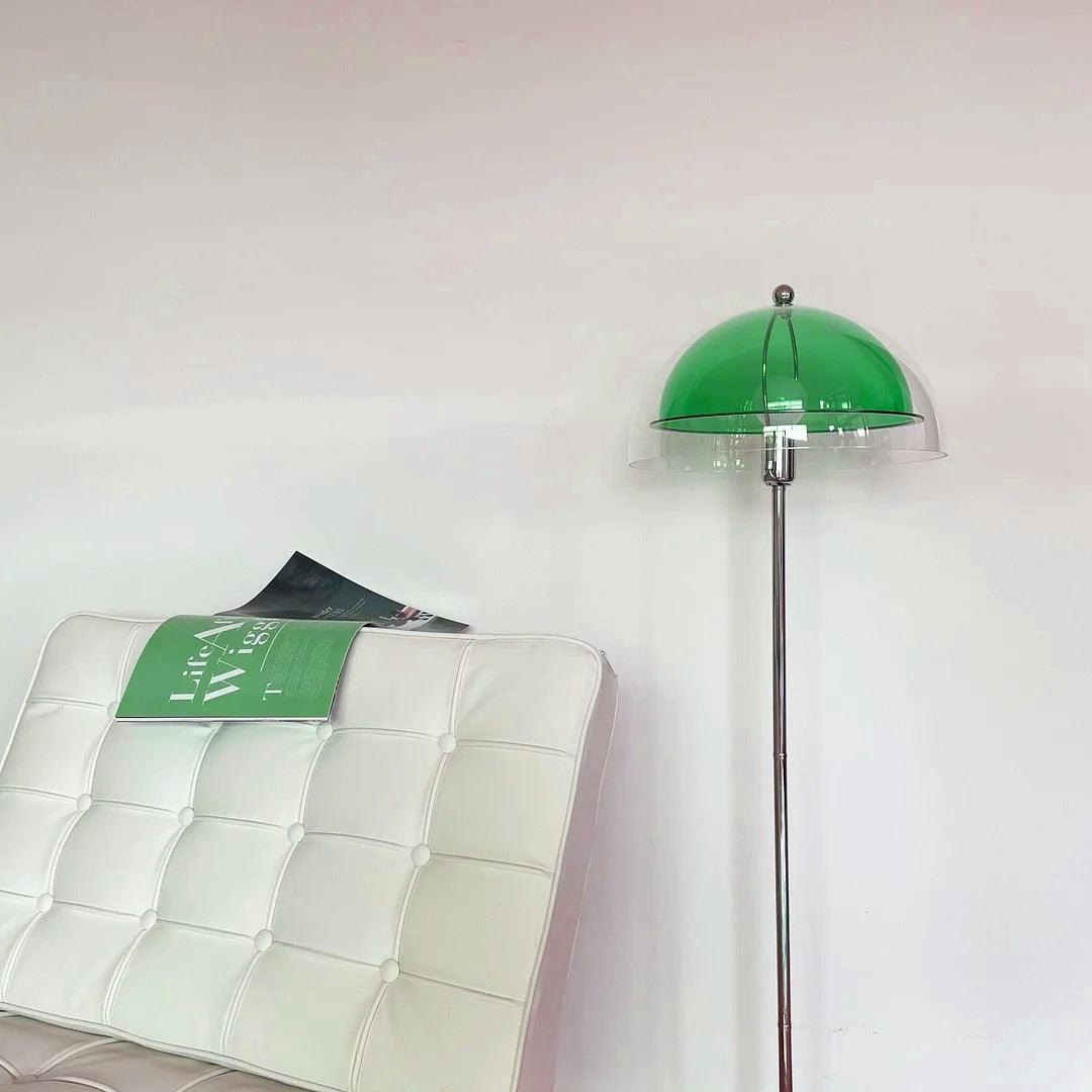 Double-Layer Dome Shade Floor Lamp