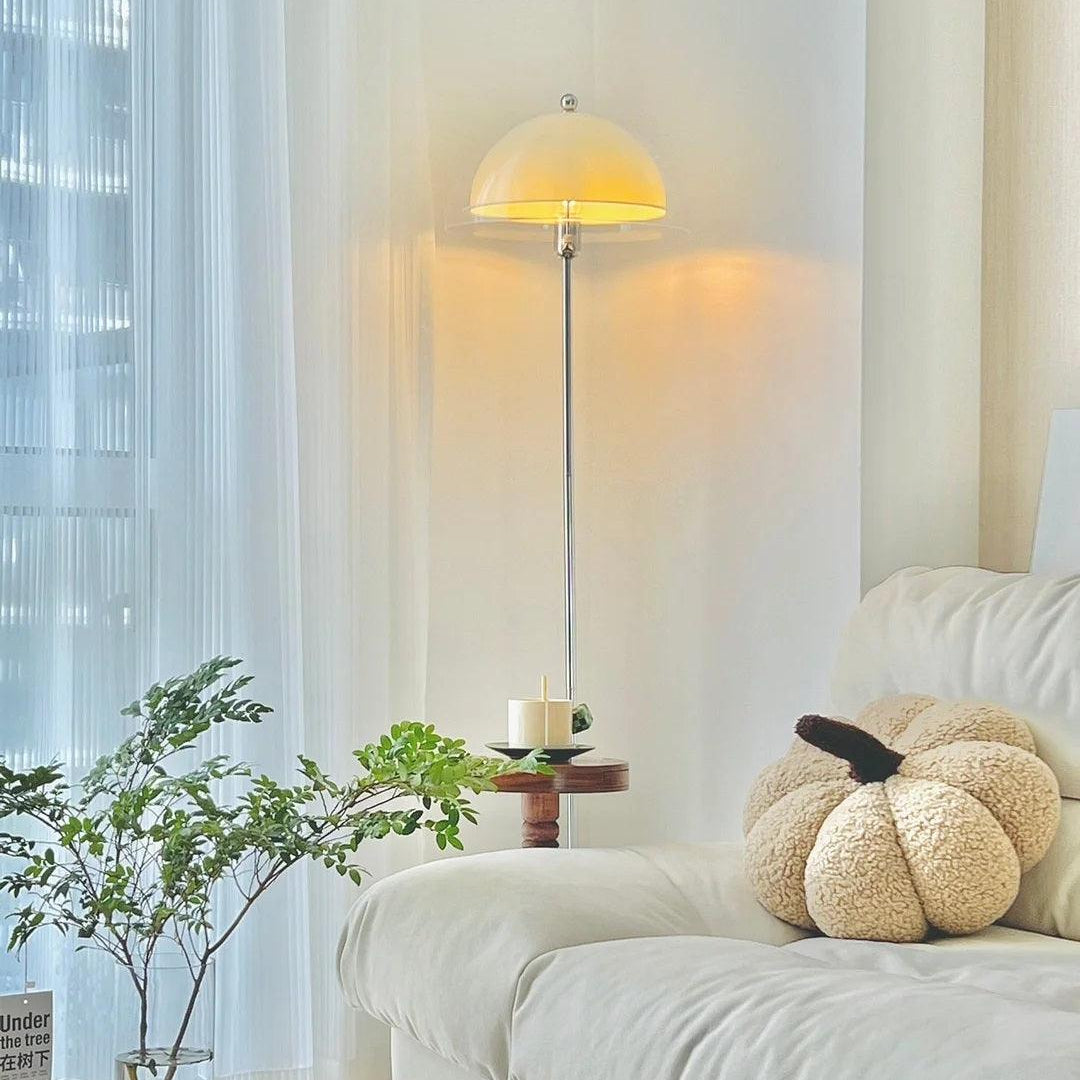 Double-Layer Dome Shade Floor Lamp