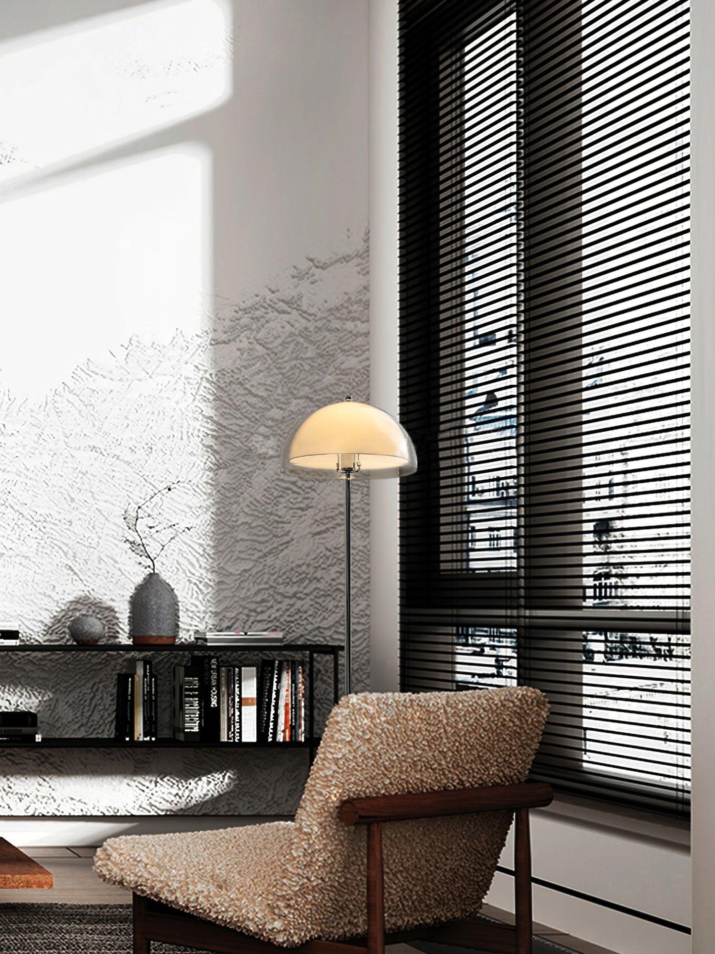 Double-Layer Dome Shade Floor Lamp